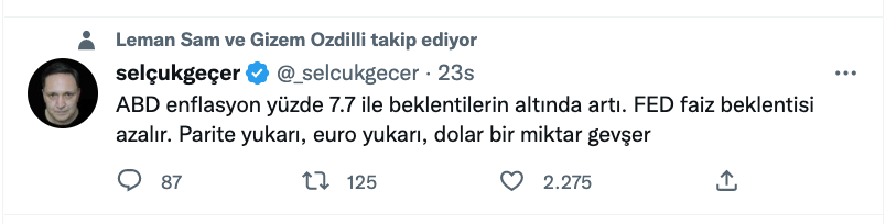 selcuk gecer den dikkat ceken dolar yorumu